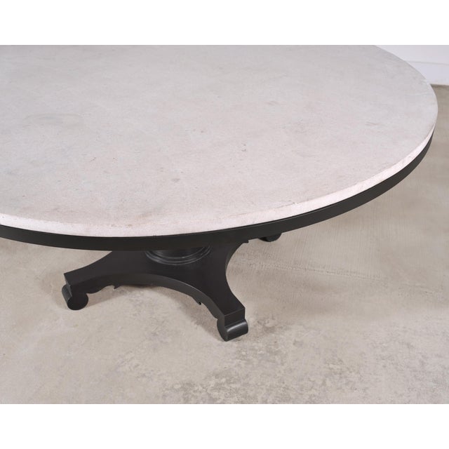 McKinnon and Harris Albemarle Limestone Garden Dining Table 63" For Sale - Image 16 of 18