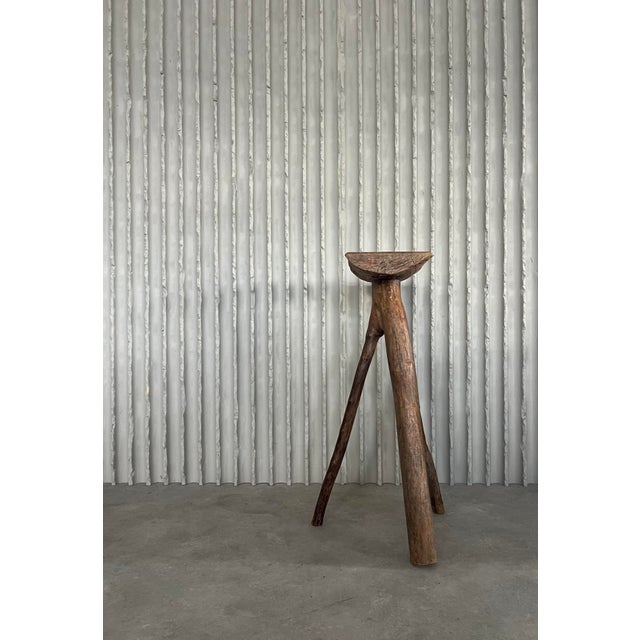 Wood High French Wooden Side Table For Sale - Image 7 of 10