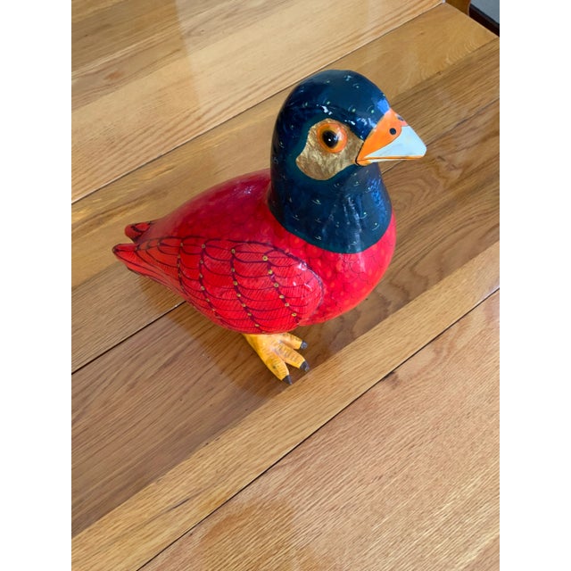 Mid-Century Modern Late 20th Century Sergio Bustamente Papier Mâche Bird Le Sculpture For Sale - Image 3 of 9