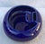 Vintage Hall China Company Cobalt Ashtray With Integrated Matchbook Holder and Cigarette Rest For Sale - Image 4 of 7