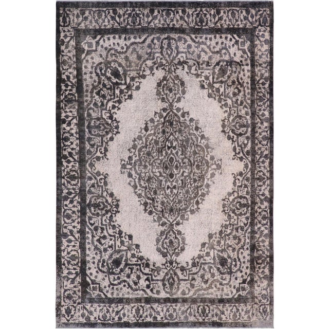 Retro Persian Gray/Ivory Wool Rug - 9'5'' X 11'11'' For Sale - Image 9 of 10
