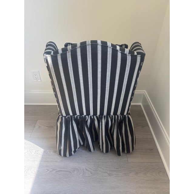 Shabby Chic Contemporary Ruffle Slipper Chair For Sale - Image 3 of 5