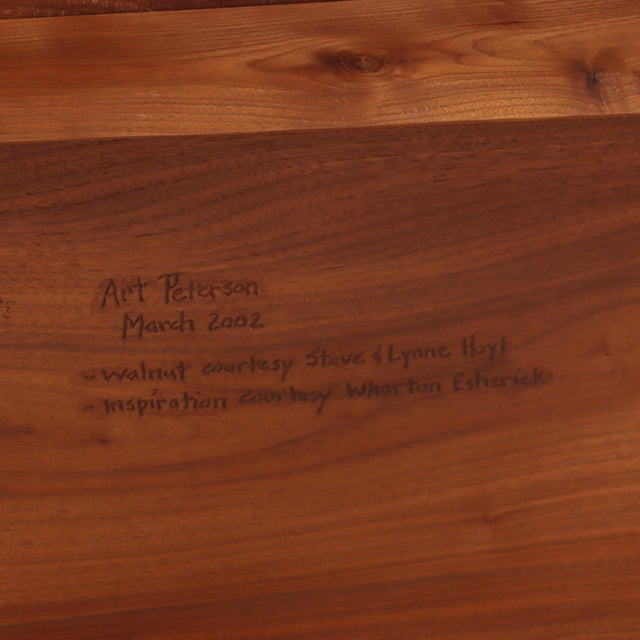 Brown Walnut Dining Table in the Style of Wharton Esherick, 2002. For Sale - Image 8 of 8