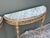 Late 19th Century Vintage French Giltwood Marble Top Demilune Console Tables - A Pair For Sale - Image 5 of 12
