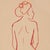 Modern 'Seated Nude', by Michael Decker, American Modernist Sanguine Ink Figural Study For Sale - Image 3 of 5