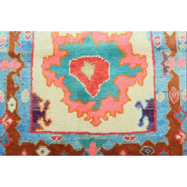 Beige 1960s Vintage Turkish Handknotted Runner Rug - 36"x96" For Sale - Image 8 of 12