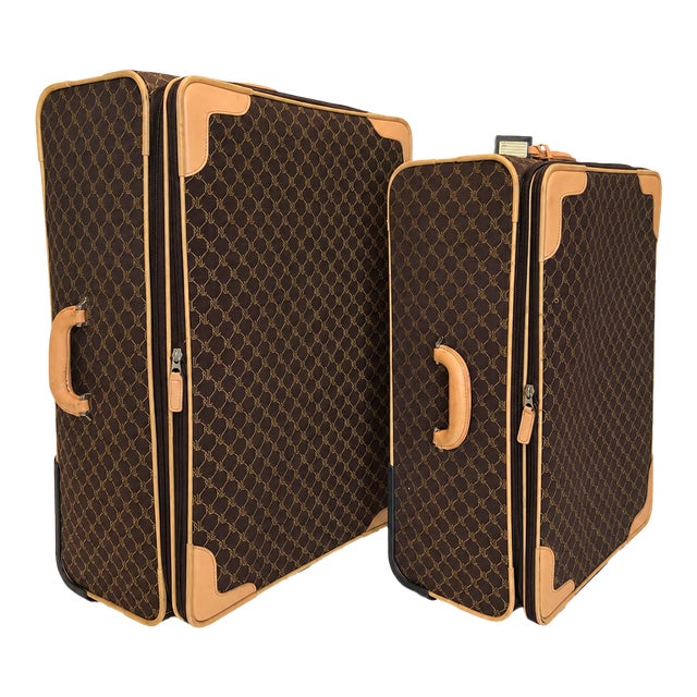 Vintage Ralph Lauren “Lauren” Monograph Suitcase - a Pair For Sale