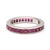 Early 21st Century 5.6ct Square Ruby Eternity Band Ring, 18k White Gold, Ring Size 6 For Sale - Image 5 of 7