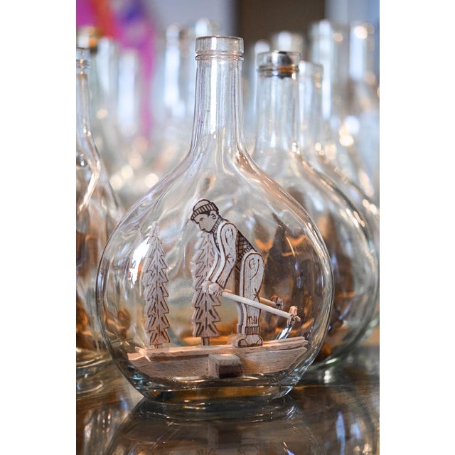 Bottles in Savoyard Folk Art, Set of 40 For Sale - Image 11 of 16