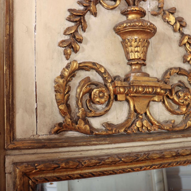French Painted Trumeau Mirror For Sale - Image 11 of 15