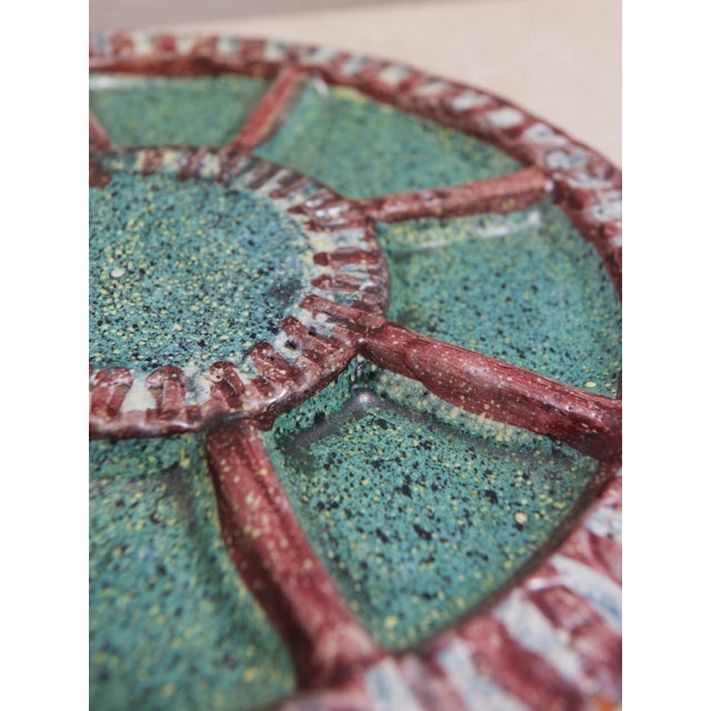 Spanish 1960s Alfaraz Hand Made Studio Pottery Plate For Sale - Image 10 of 16
