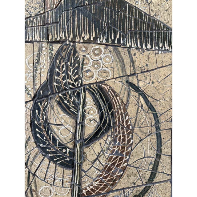 Vintage Mid Century Ceramic Tile Mosaic Wall Art For Sale - Image 10 of 12