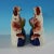 Ceramic Pair Staffordshire Spaniel and Pups in Wash Baskets For Sale - Image 7 of 13