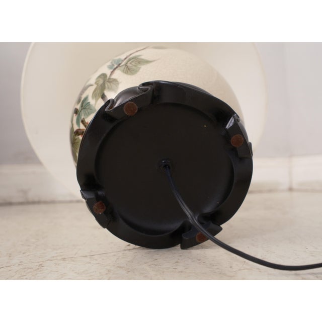 Chinese Crackle Finish Porcelain Floral Decorated Lamp For Sale - Image 12 of 12