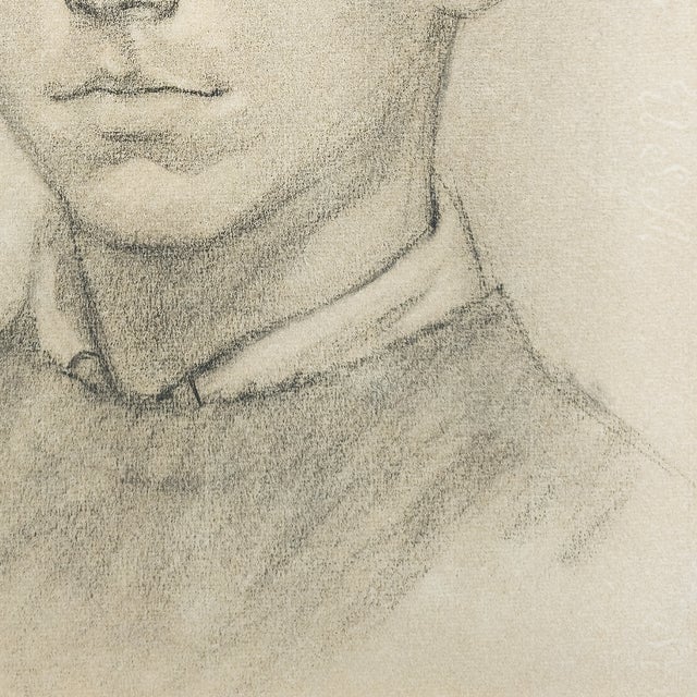 Graphite Portrait of a Young Man - Harold Geller, C. 1968 For Sale In San Diego - Image 6 of 10
