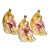 20th Century Large Sleeping Angel German Glass Ornaments- Set of 3 For Sale
