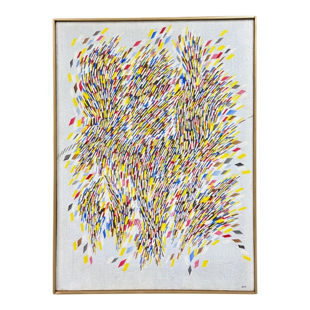 Vintage Contemporary Abstract Oil Painting For Sale
