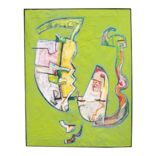 Late 20th Century Abstract Oil on Canvas Painting by James L. Bruch For Sale