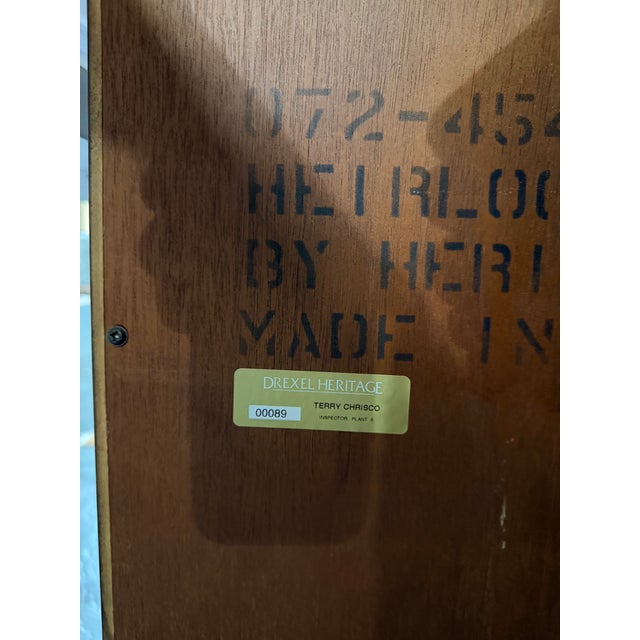 Late 20th Century Drexel Heritage Mahogany China Cabinet For Sale - Image 12 of 12