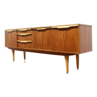 Mid Century Modern Vintage British Teak Sideboard Credenza For Sale