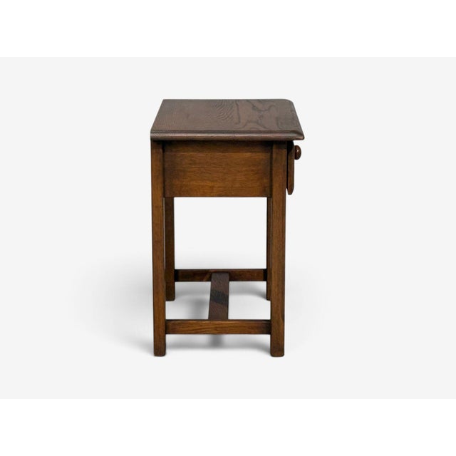 French Modern, Brutalist Nightstands, Oak, France, 1960s For Sale - Image 12 of 13