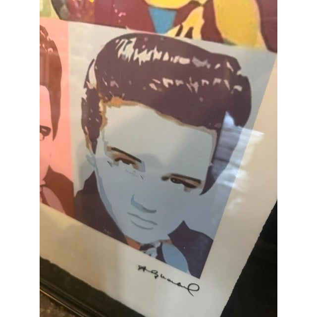 21st Century Andy Warhol Pop Art Framed Elvis Presley 52/100 Lithography For Sale - Image 9 of 12