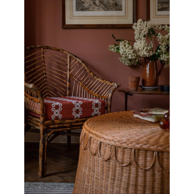 Sharland England Faux Bamboo Chair, Brick Red For Sale - Image 6 of 6