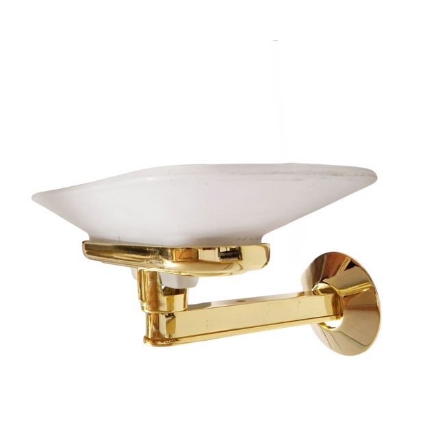 Jill Wall Sconce in Polished Brass and Opaline Glass from Arteluce, Italy, 1970s For Sale - Image 11 of 17