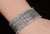 Metal Late 20th Century Rare Roberto Coin Natural 3.20ct Diamond Floral Scroll Work Wide Bracelet in Solid 18k White Gold For Sale - Image 7 of 15