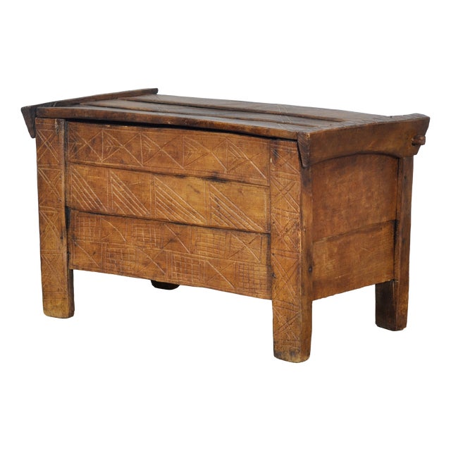 Folk Art Romanian Shepherds Chest, 1900 For Sale