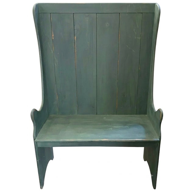 Vintage Wood Settle Bench For Sale