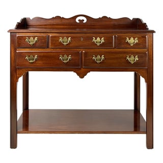 Vintage Hickory Chair Colonial Chippendale Style Mahogany Server For Sale