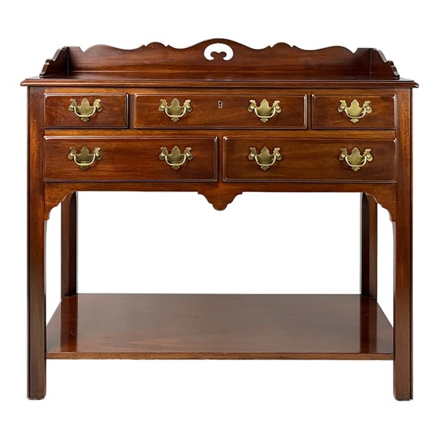 Vintage Hickory Chair Colonial Chippendale Style Mahogany Server For Sale