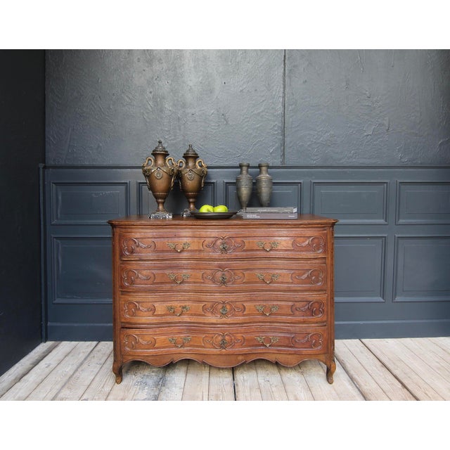 Baroque 18th Century Carved Oak Baroque Chest of Drawers For Sale - Image 3 of 18