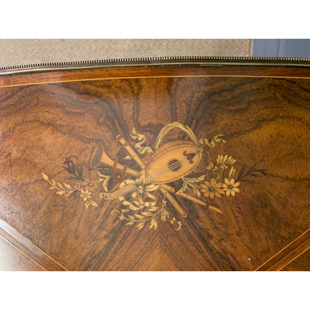 Inlaid Rosewood Envelope Card Table by Maple & Co., 1890 For Sale - Image 3 of 18