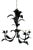 Vintage French Black Tole Chandelier, 1960s For Sale
