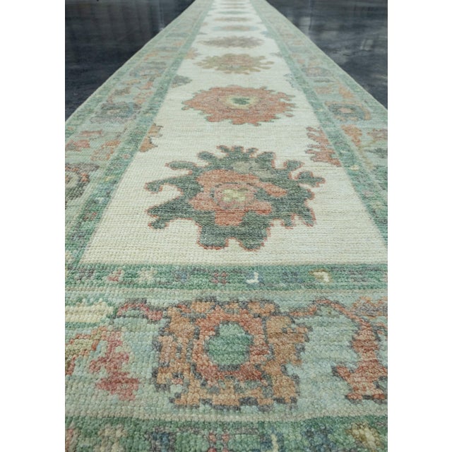 Turkish Oushak Runner Rug 2'9" x 26'8" #17530 For Sale In Houston - Image 6 of 8