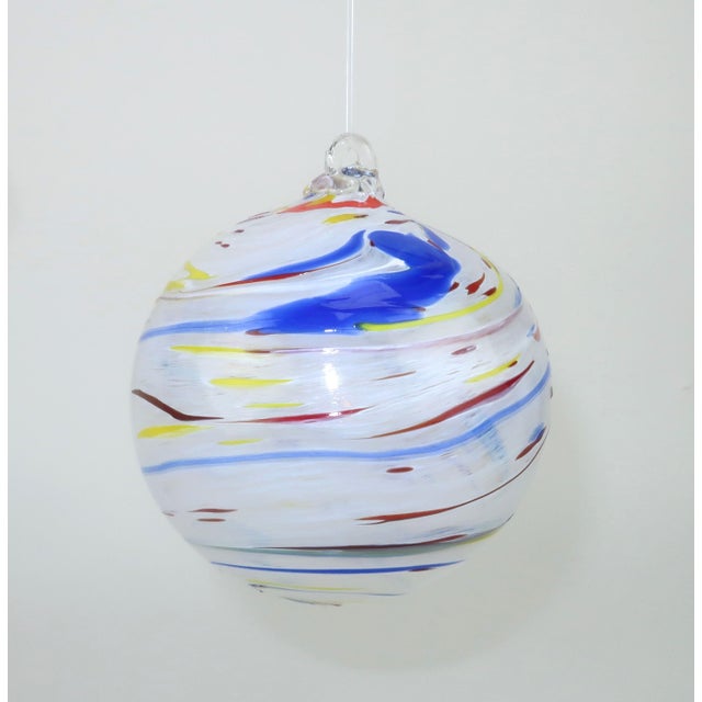 Contemporary Art Glass Christmas Holiday Ornaments Including Thames Glass, Set of 3 For Sale - Image 3 of 10