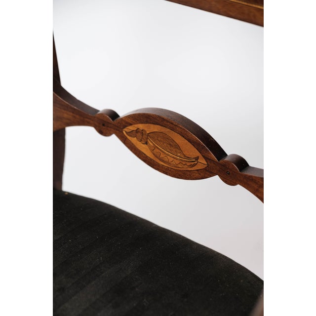 Black Set of Armchairs of Mahogany, 1860s For Sale - Image 8 of 15