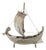 Vintage Italian Handmade Silver Ship Figurine, 1980s For Sale