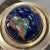 Metal Mixed Stone With Brass Base Desktop Globe For Sale - Image 7 of 12