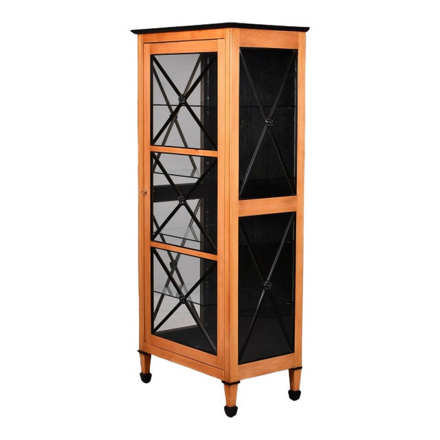 European Bespoke Deco Glazed Cabinet For Sale