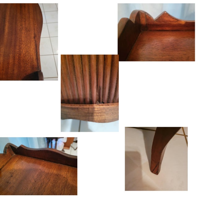 Tambour Door Wooden Cabinet For Sale - Image 9 of 12