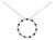 .925 Sterling Silver 1 3/4 Cttw Alternating Black and White Diamond Open Circle Hoop Pendant Necklace (H-I Color, I2-I3 Clarity) - 18" Inches For Sale