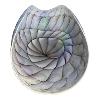 Early 21st Century Yaros Large Centerpiece Folded Art Glass Bowl For Sale
