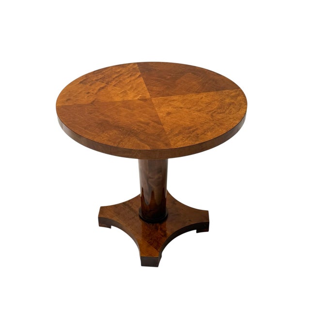 Art Deco Swedish Walnut Veneer Side Table, 1930s For Sale - Image 3 of 6