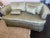 Vintage Kindel Sofa with curved back and rolled arms like new condition, rarely used.. Upholstered in leaf patterned olive...