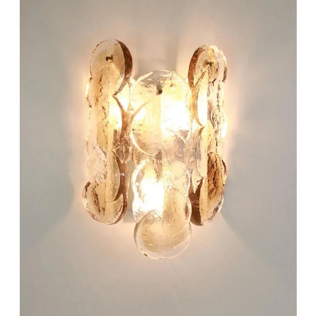 Gold Large Austrian Wall Lights from Kalmar, 1960s, Set of 2 For Sale - Image 8 of 9