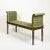 A Hepplewhite Style Black and Ochre Painted Upholstered Window Bench For Sale - Image 4 of 9