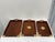 Design Plus Gallery presents a Set of Three Nesting Trays of Rosewood and Brass. The trays have asian style with a central...